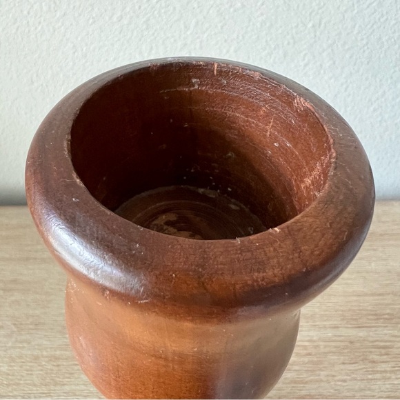 Vintage Wood Candlestick Holder - Picture 5 of 7